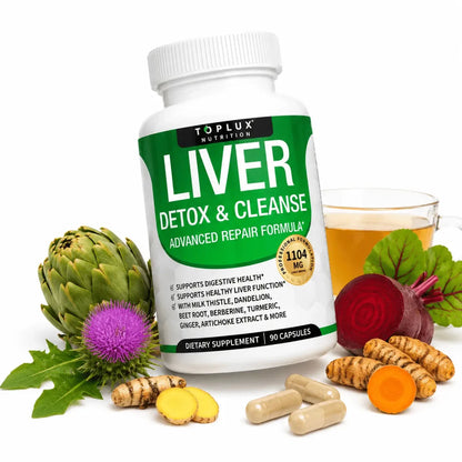 Toplux Nutrition Liver Detox & Cleanse 60 Capsulas Soporte Botanico Zivanne