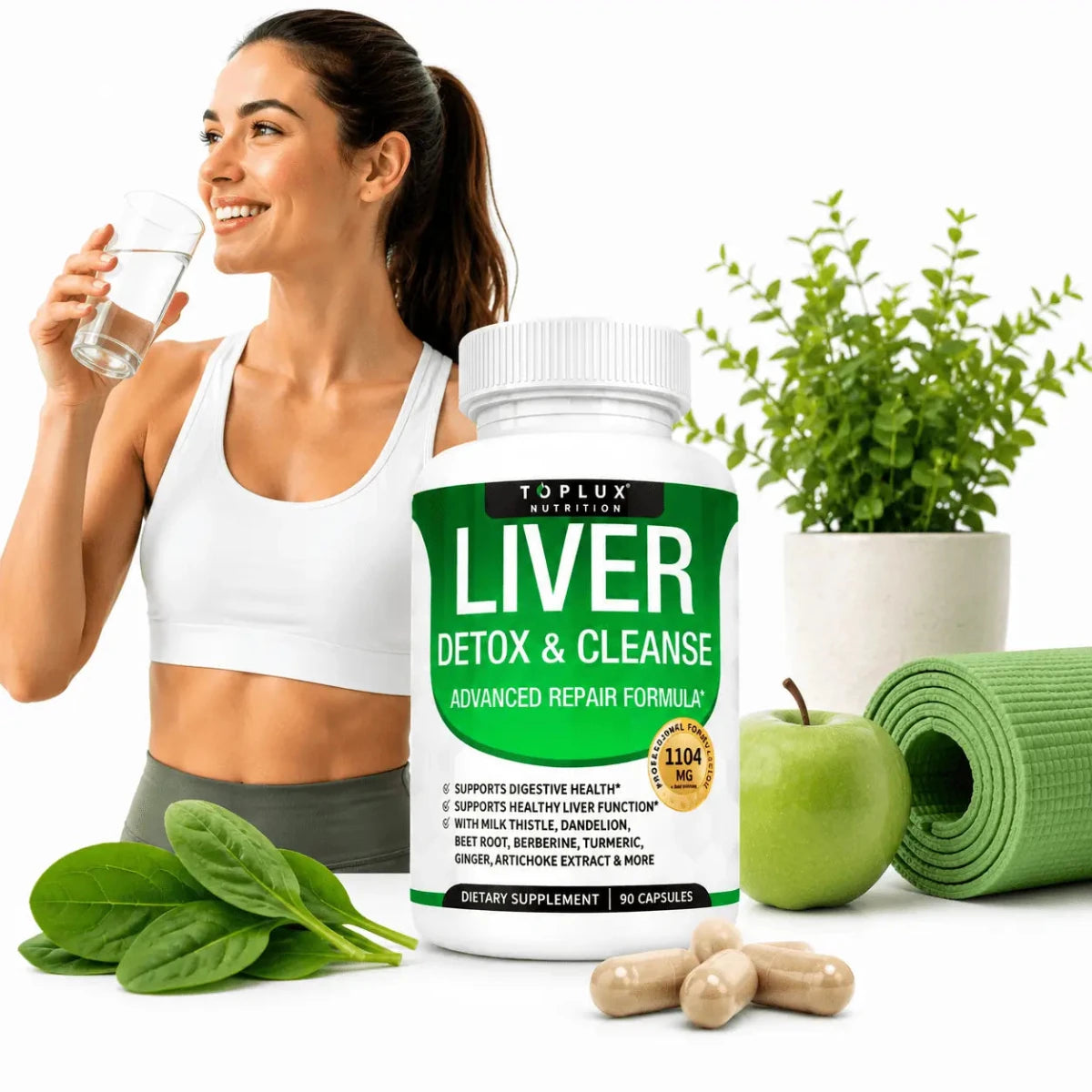 Toplux Nutrition Liver Detox & Cleanse 60 Capsulas Soporte Botanico Zivanne