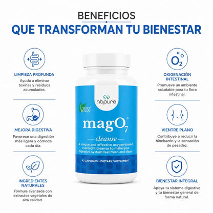 NBPURE Mag07 Cleanse 90 Capsulas Suplemento de Magnesio Zivanne