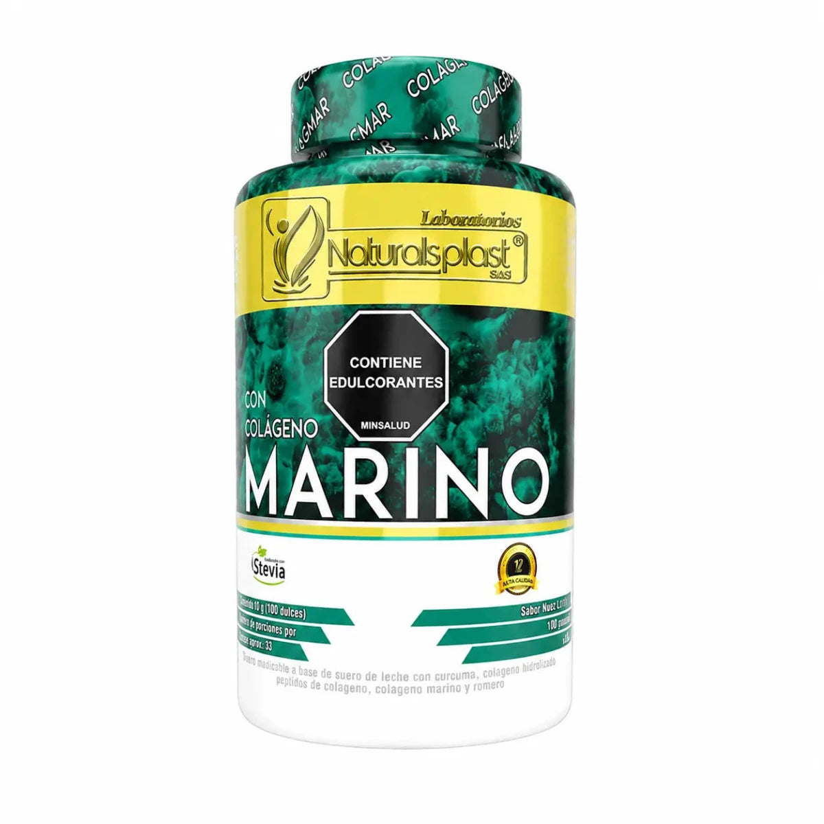 Colágeno Marino Naturalsplast con Cúrcuma y Romero 100 tabletas Zivanne