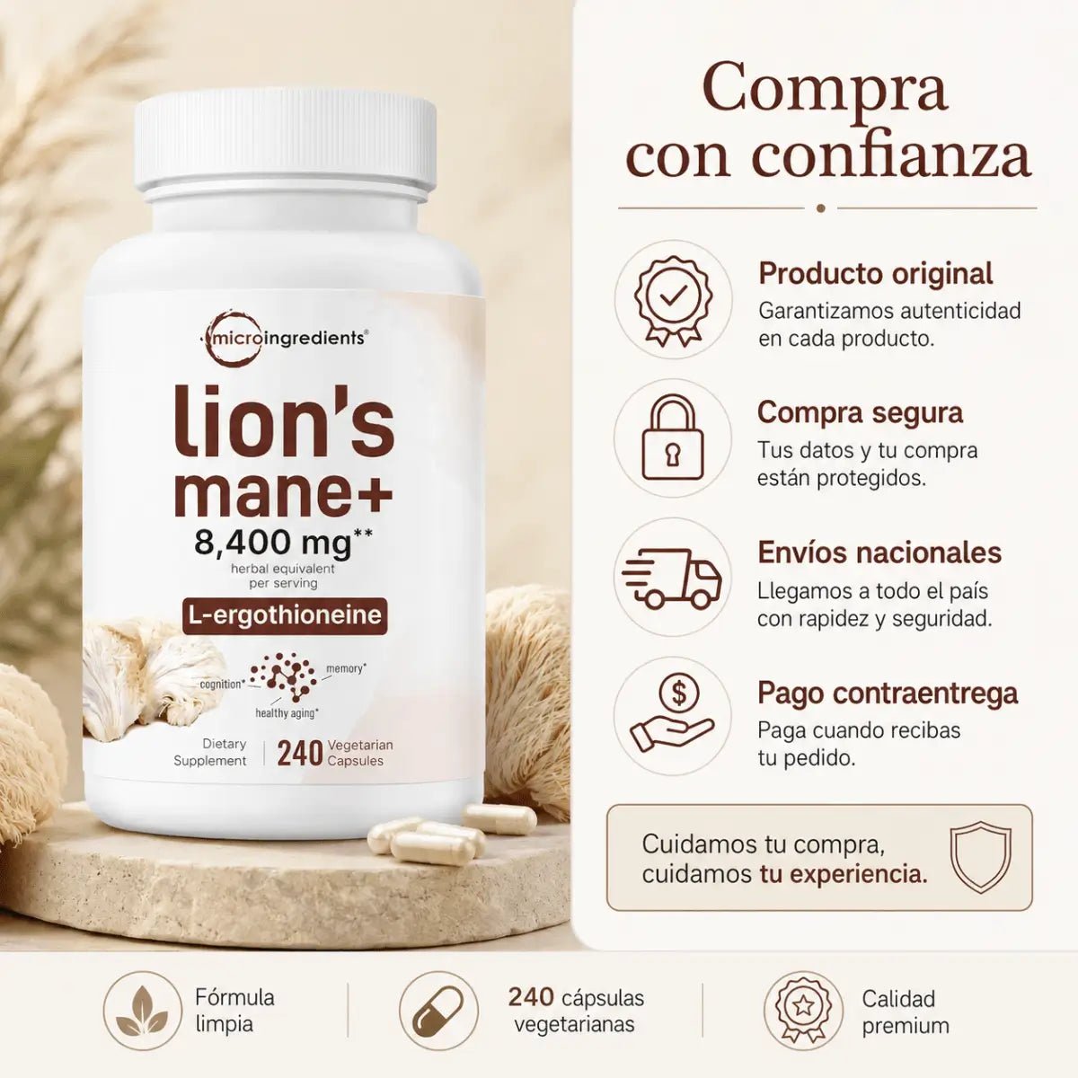 Suplemento Botánico Melena de León. - Zivanne