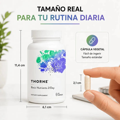 Thorne Basic Nutrients 2/Day Multivitaminico Avanzado 60 Capsulas Zivanne